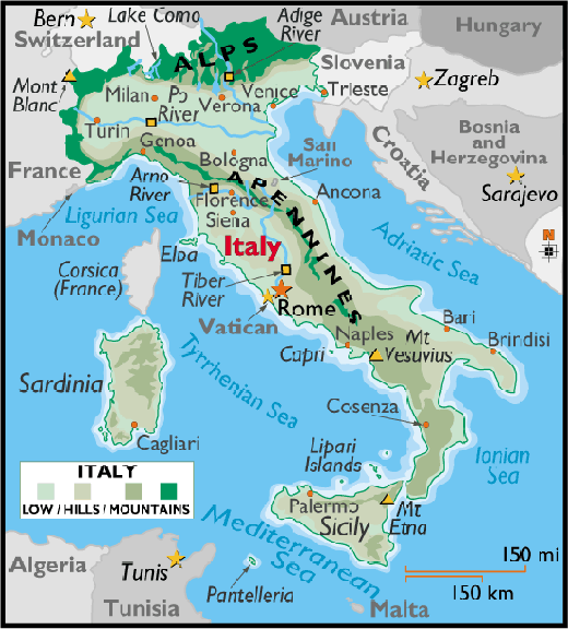 map of italy